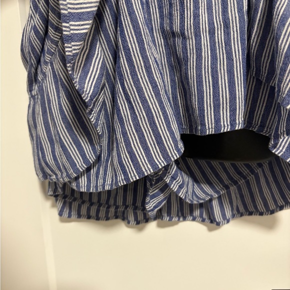 American Eagle Blue Striped Wrap Short Summer‎ Mini Dress Size Small - Picture 4 of 13